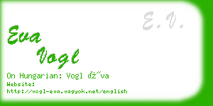 eva vogl business card